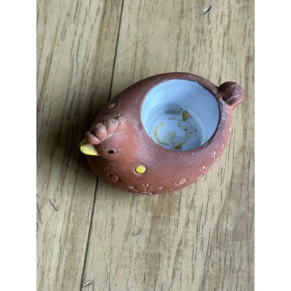 Holt Howard Chicken Tea Light Candle Holder Terra Cotta Hen Vintage